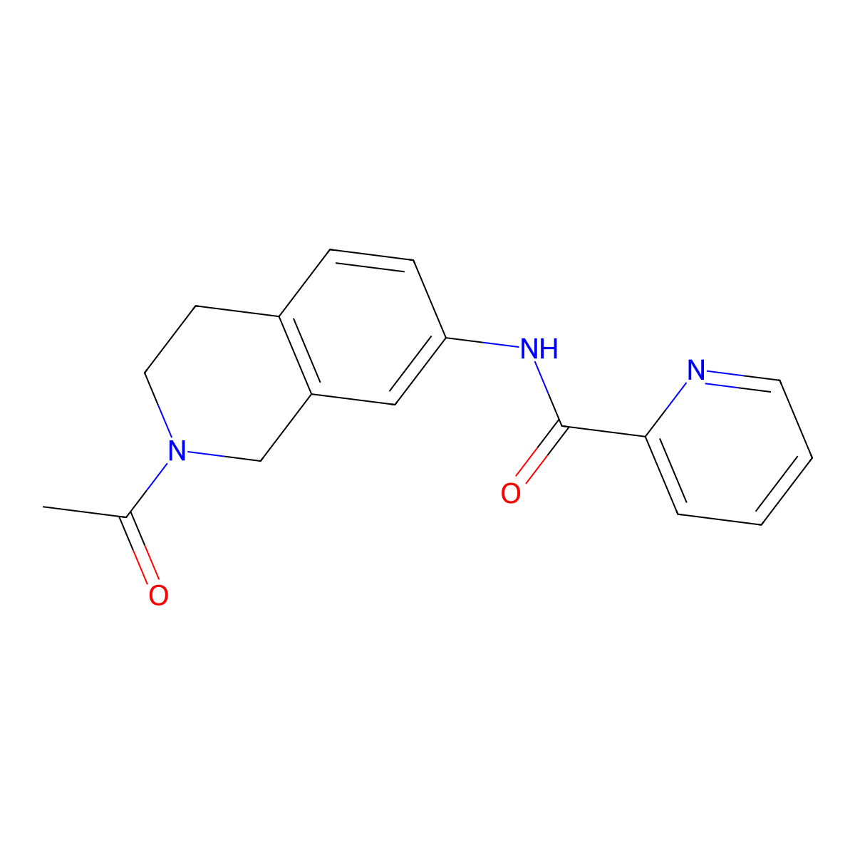 N-(2-acetyl-1,2,3,4-tetrahydroisoquinolin-7-yl)picolinamide molecular structure, CAS 1207022-06-7