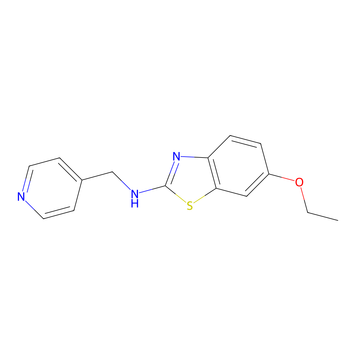 6-ethoxy-N-(pyridin-4-ylmethyl)benzo[d]thiazol-2-amine molecular structure, CAS 1207022-14-7
