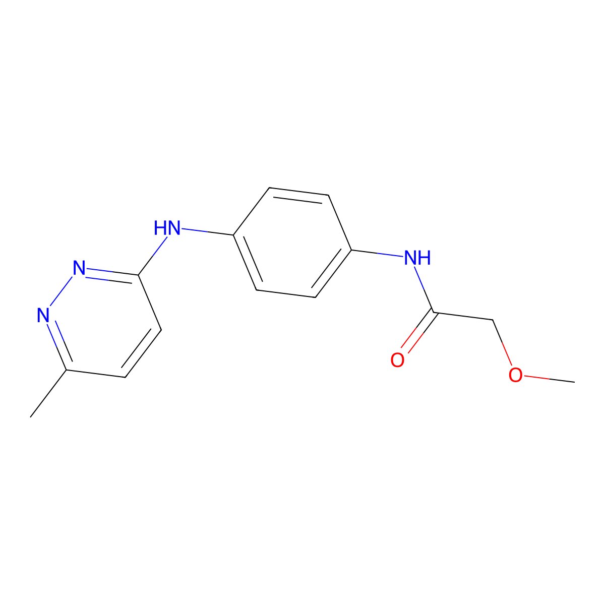 2-methoxy-N-{4-[(6-methylpyridazin-3-yl)amino]phenyl}acetamide molecular structure, CAS 1207022-36-3