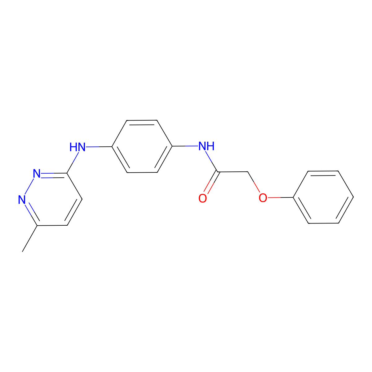 N-(4-((6-methylpyridazin-3-yl)amino)phenyl)-2-phenoxyacetamide molecular structure, CAS 1207022-52-3