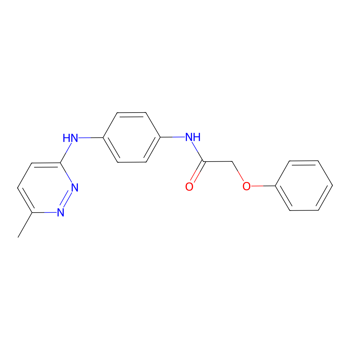 N-(4-((6-methylpyridazin-3-yl)amino)phenyl)-2-phenoxyacetamide molecular structure, CAS 1207022-52-3