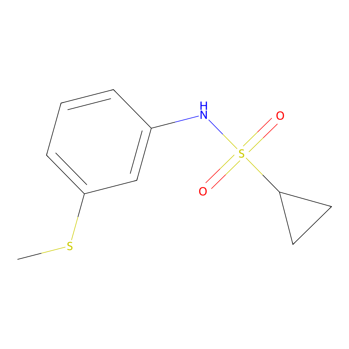 N-(3-(methylthio)phenyl)cyclopropanesulfonamide molecular structure, CAS 1207022-87-4