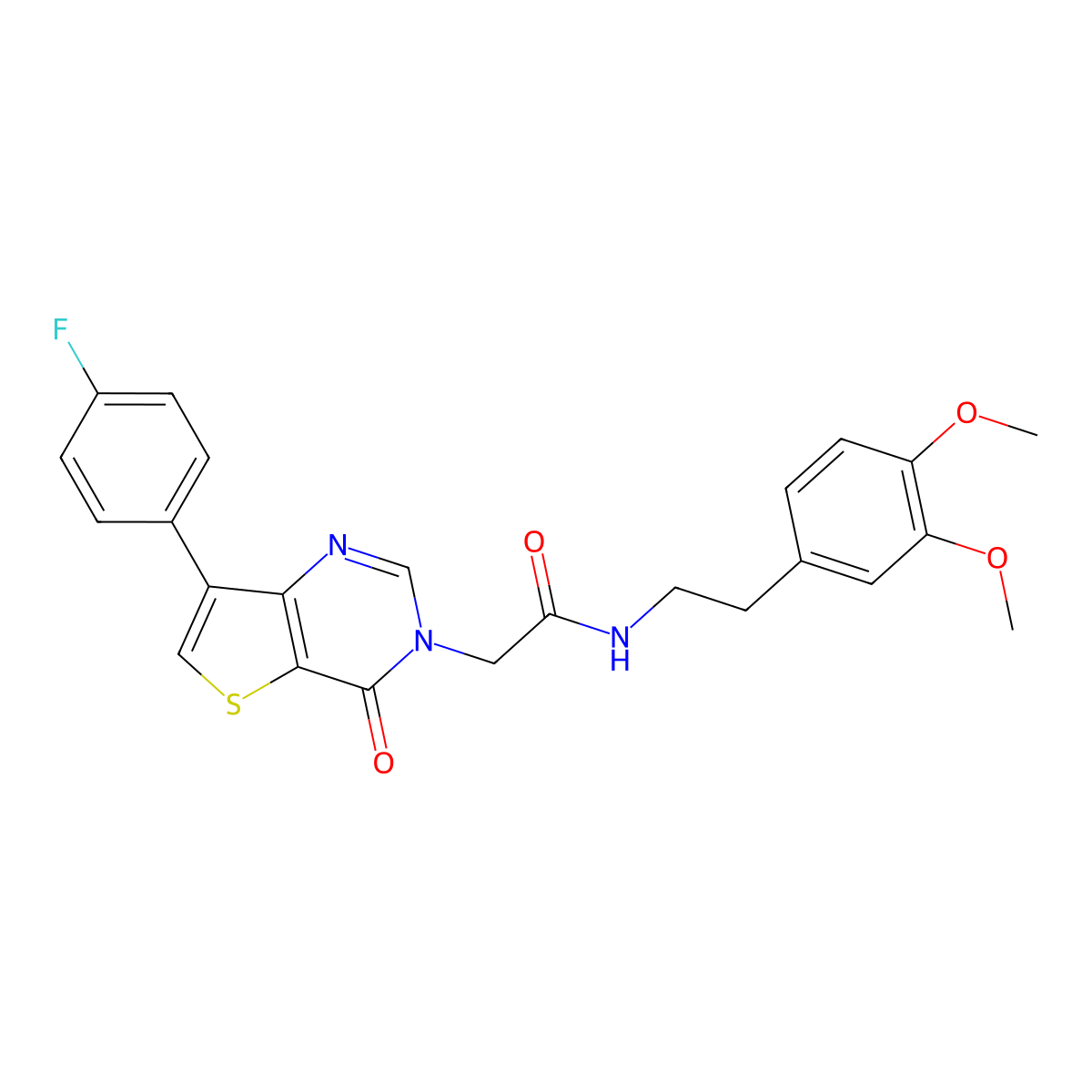 N-[2-(3,4-dimethoxyphenyl)ethyl]-2-[7-(4-fluorophenyl)-4-oxothieno[3,2-d]pyrimidin-3(4H)-yl]acetamide molecular structure, CAS 1207023-03-7