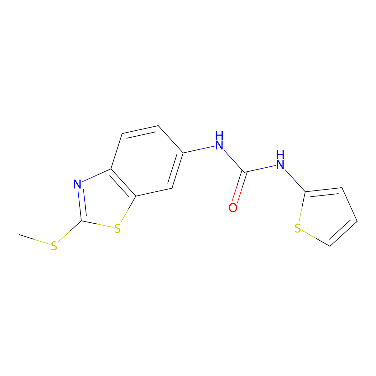 1-(2-(Methylthio)benzo[d]thiazol-6-yl)-3-(thiophen-2-yl)urea molecular structure, CAS 1207023-13-9