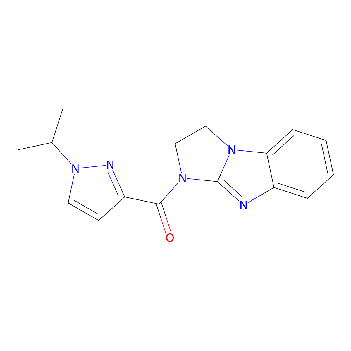 5-[1-(propan-2-yl)-1H-pyrazole-3-carbonyl]-2,5,7-triazatricyclo[6.4.0.0^{2,6}]dodeca-1(8),6,9,11-tetraene molecular structure, CAS 1207023-24-2