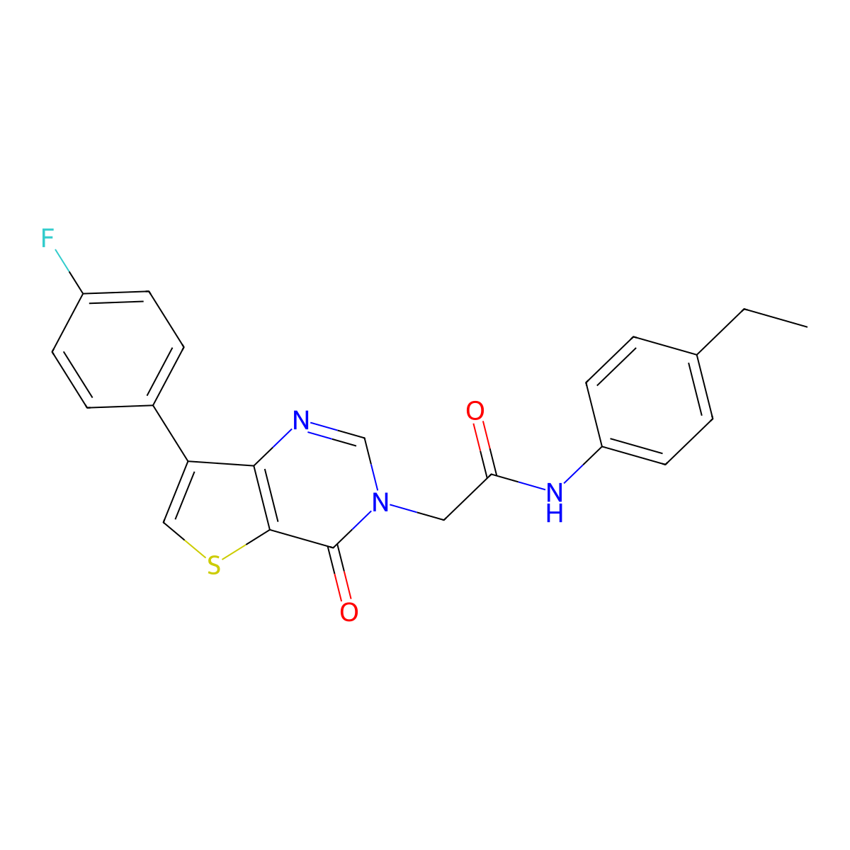 N-(4-ethylphenyl)-2-[7-(4-fluorophenyl)-4-oxothieno[3,2-d]pyrimidin-3(4H)-yl]acetamide molecular structure, CAS 1207023-58-2