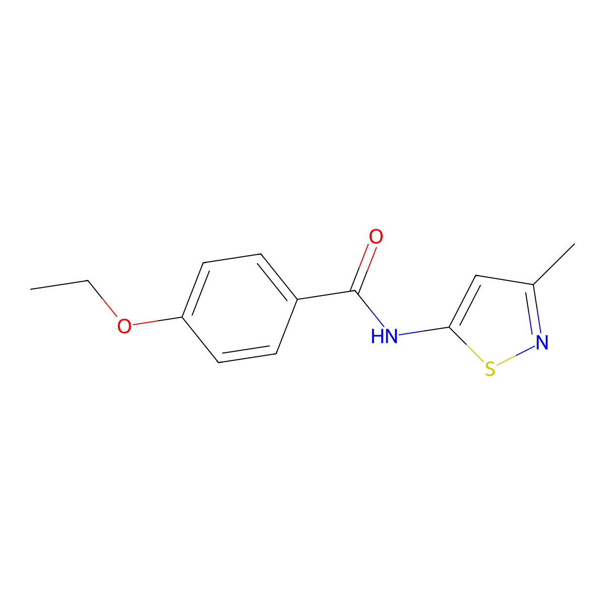 4-ethoxy-N-(3-methylisothiazol-5-yl)benzamide molecular structure, CAS 1207023-73-1