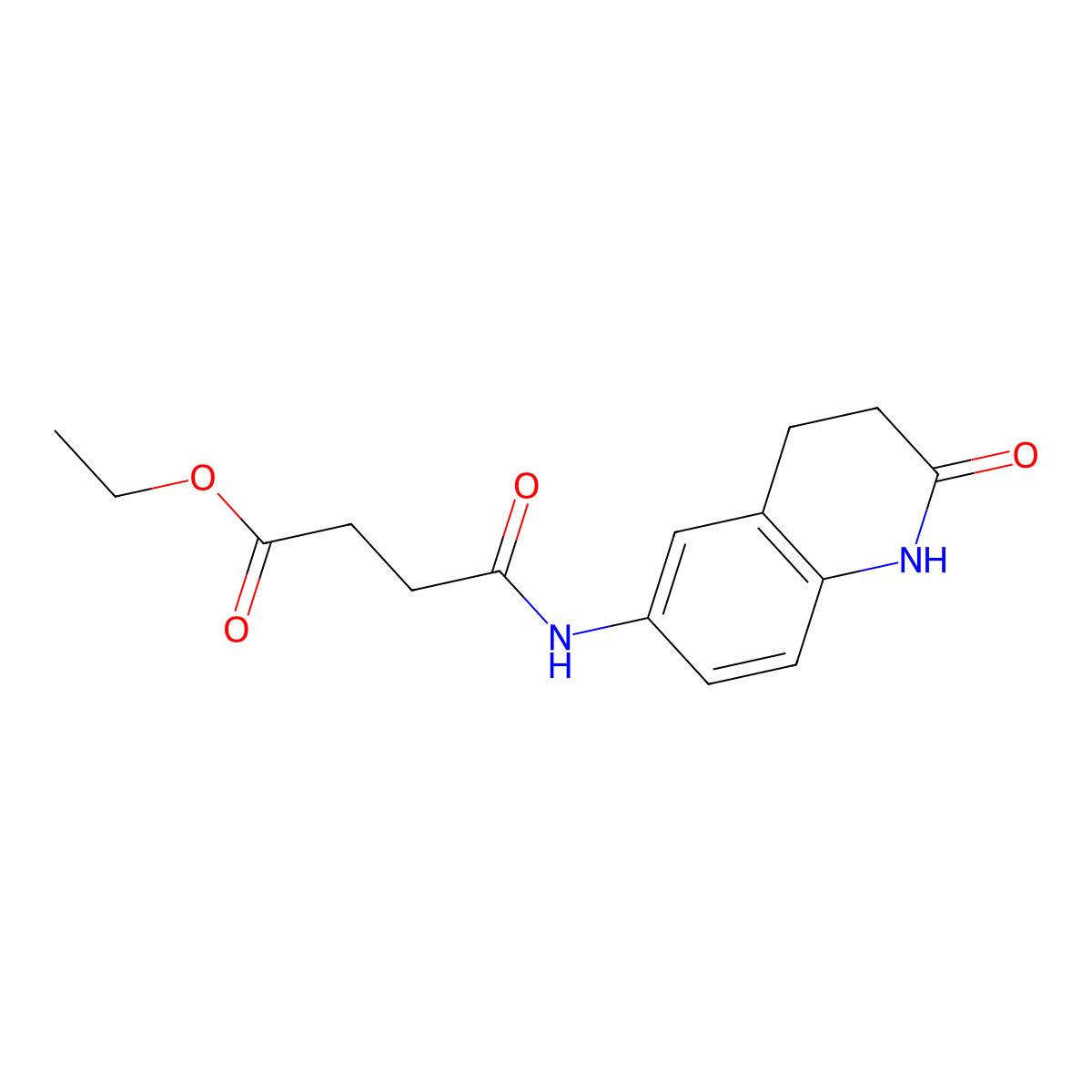 Ethyl 4-oxo-4-((2-oxo-1,2,3,4-tetrahydroquinolin-6-yl)amino)butanoate molecular structure, CAS 1207023-88-8