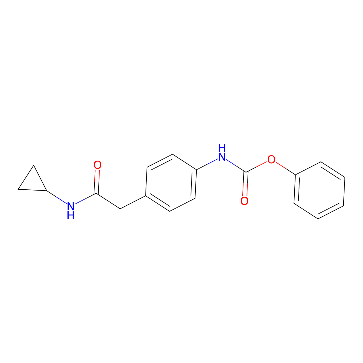 Phenyl (4-(2-(cyclopropylamino)-2-oxoethyl)phenyl)carbamate molecular structure, CAS 1207024-02-9