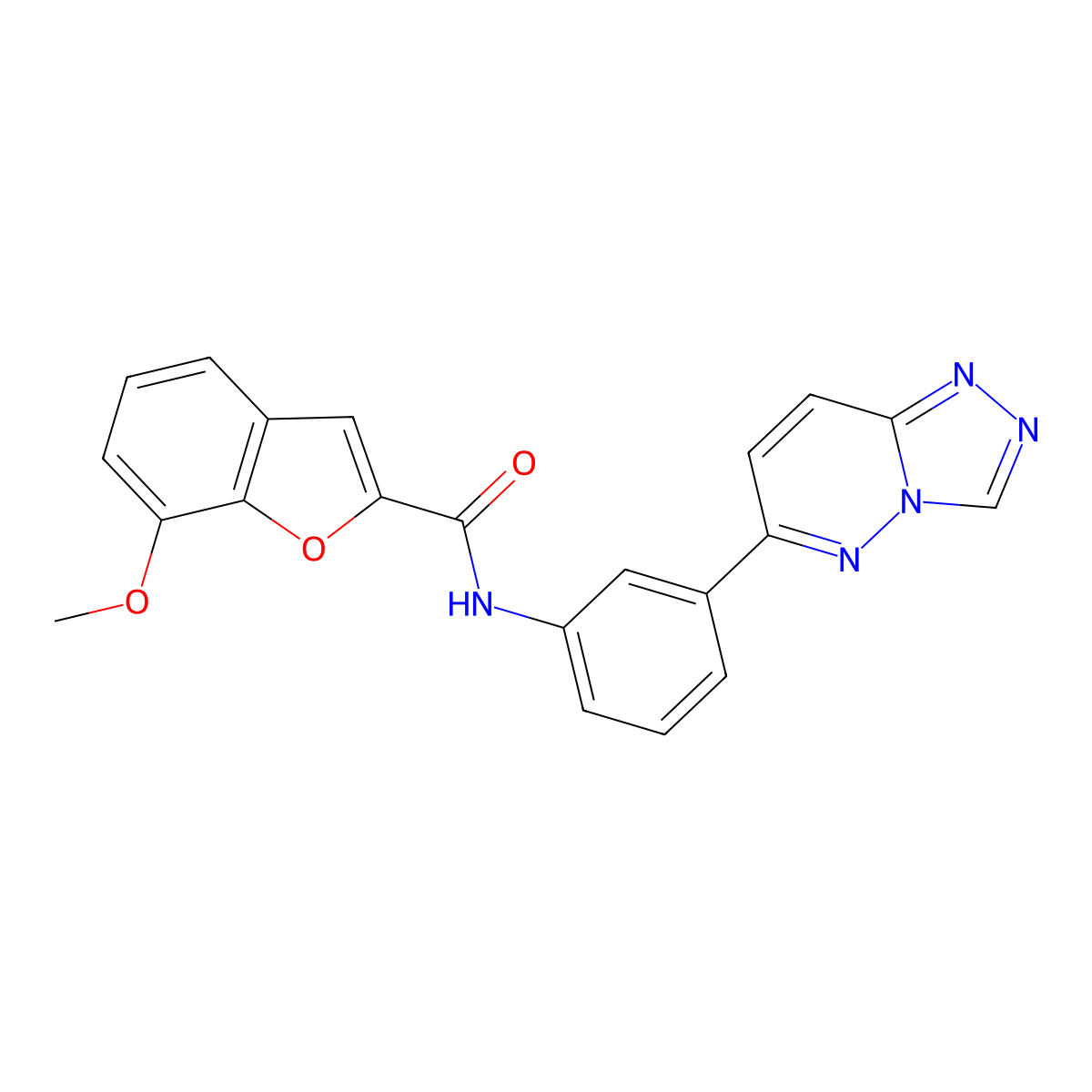 N-(3-([1,2,4]triazolo[4,3-b]pyridazin-6-yl)phenyl)-7-methoxybenzofuran-2-carboxamide molecular structure, CAS 1207024-21-2