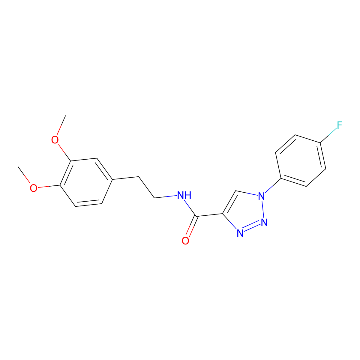 N-[2-(3,4-dimethoxyphenyl)ethyl]-1-(4-fluorophenyl)-1H-1,2,3-triazole-4-carboxamide molecular structure, CAS 1207024-29-0