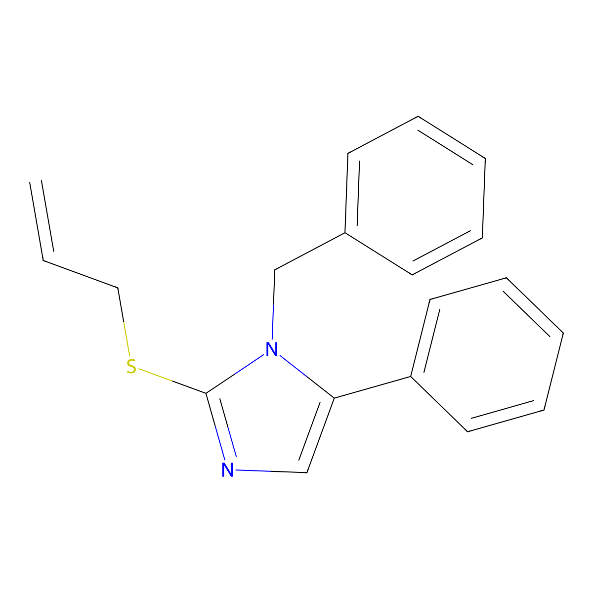 2-(allylthio)-1-benzyl-5-phenyl-1H-imidazole molecular structure, CAS 1207024-44-9