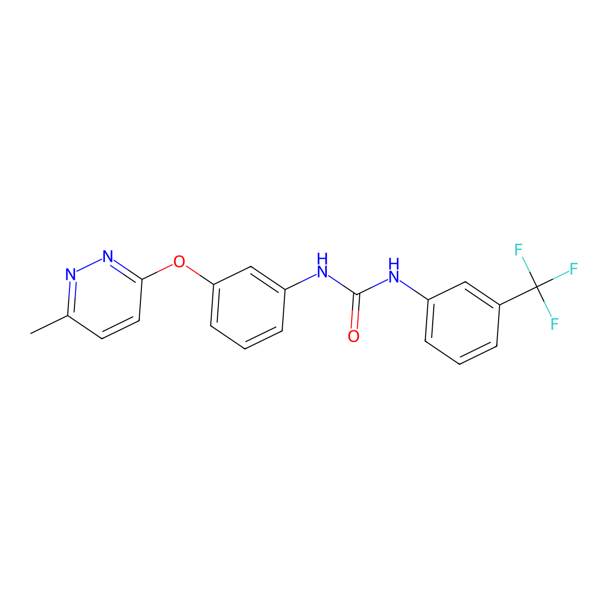1-{3-[(6-Methylpyridazin-3-yl)oxy]phenyl}-3-[3-(trifluoromethyl)phenyl]urea molecular structure, CAS 1207024-56-3