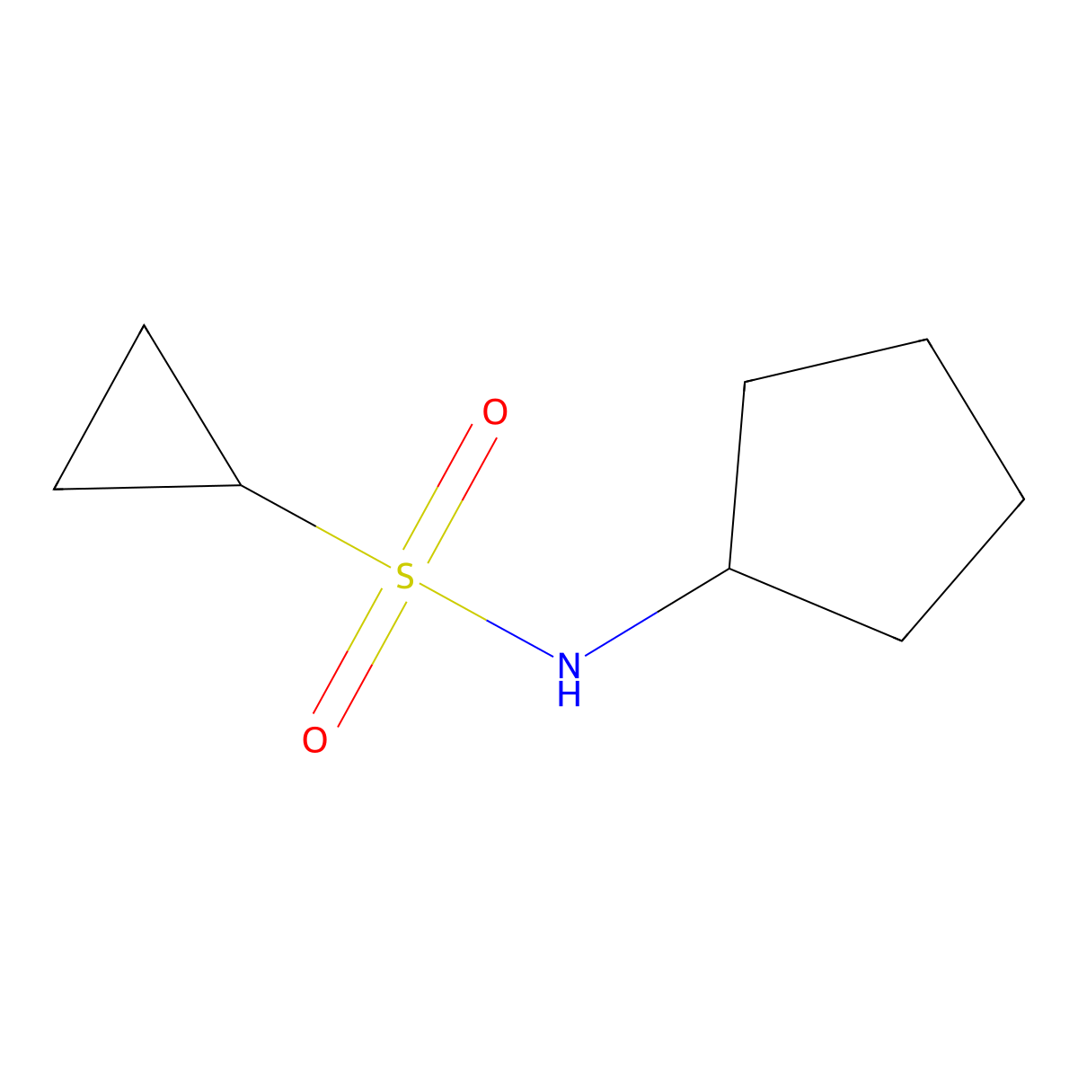 N-cyclopentylcyclopropanesulfonamide molecular structure, CAS 1207024-59-6