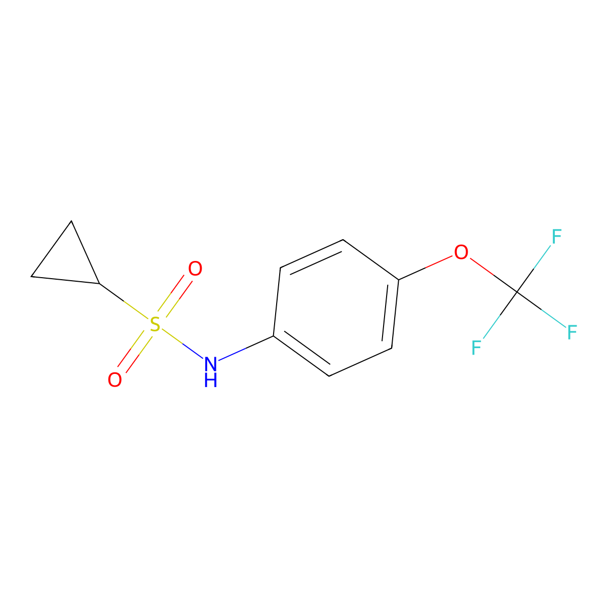 N-[4-(trifluoromethoxy)phenyl]cyclopropanesulfonamide molecular structure, CAS 1207024-70-1