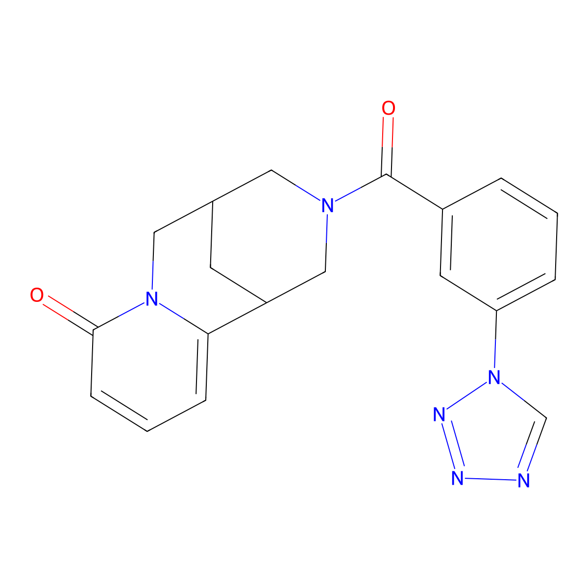 3-(3-(1H-tetrazol-1-yl)benzoyl)-3,4,5,6-tetrahydro-1H-1,5-methanopyrido[1,2-a][1,5]diazocin-8(2H)-one molecular structure, CAS 1207024-89-2