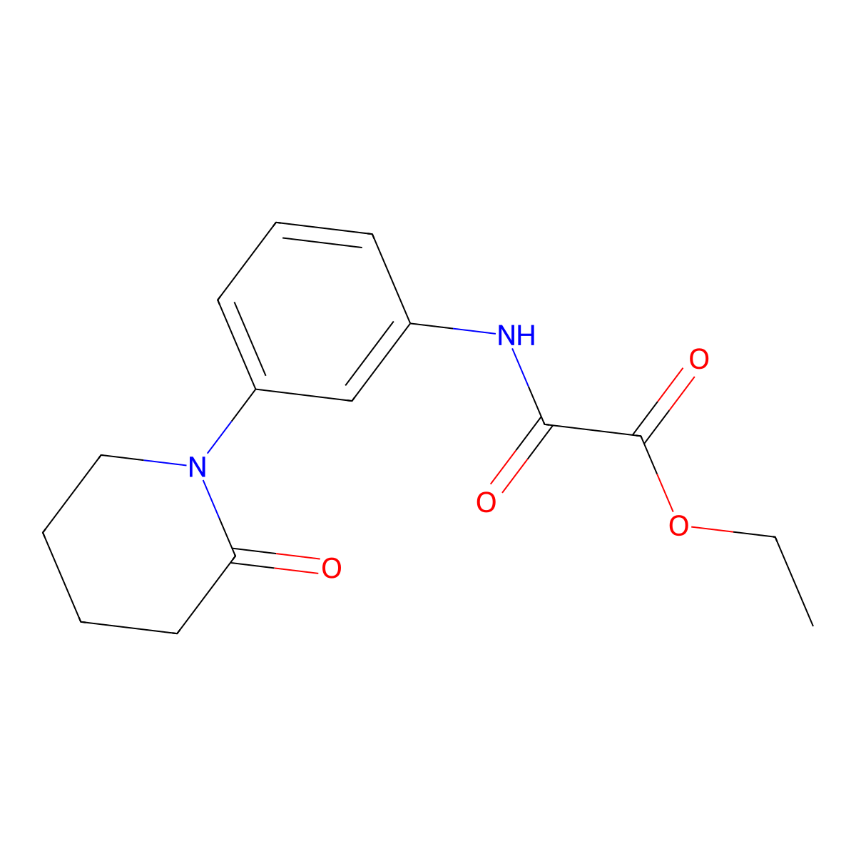 Ethyl 2-oxo-2-((3-(2-oxopiperidin-1-yl)phenyl)amino)acetate molecular structure, CAS 1207025-25-9