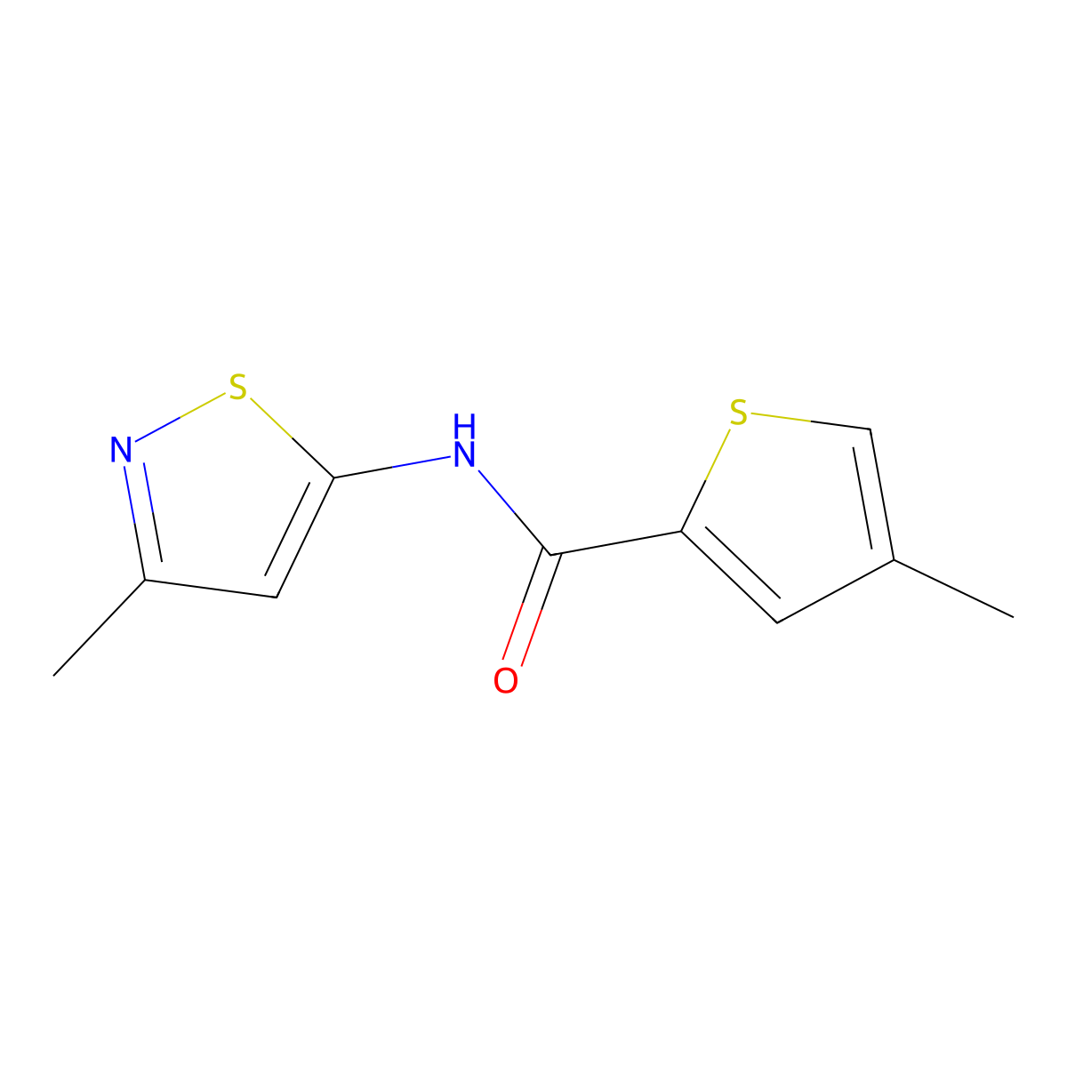 4-methyl-N-(3-methylisothiazol-5-yl)thiophene-2-carboxamide molecular structure, CAS 1207025-51-1