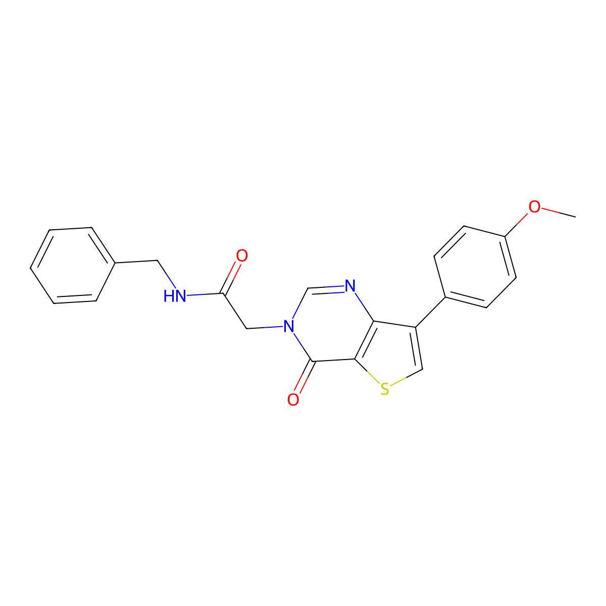 N-benzyl-2-[7-(4-methoxyphenyl)-4-oxothieno[3,2-d]pyrimidin-3(4H)-yl]acetamide molecular structure, CAS 1207025-69-1