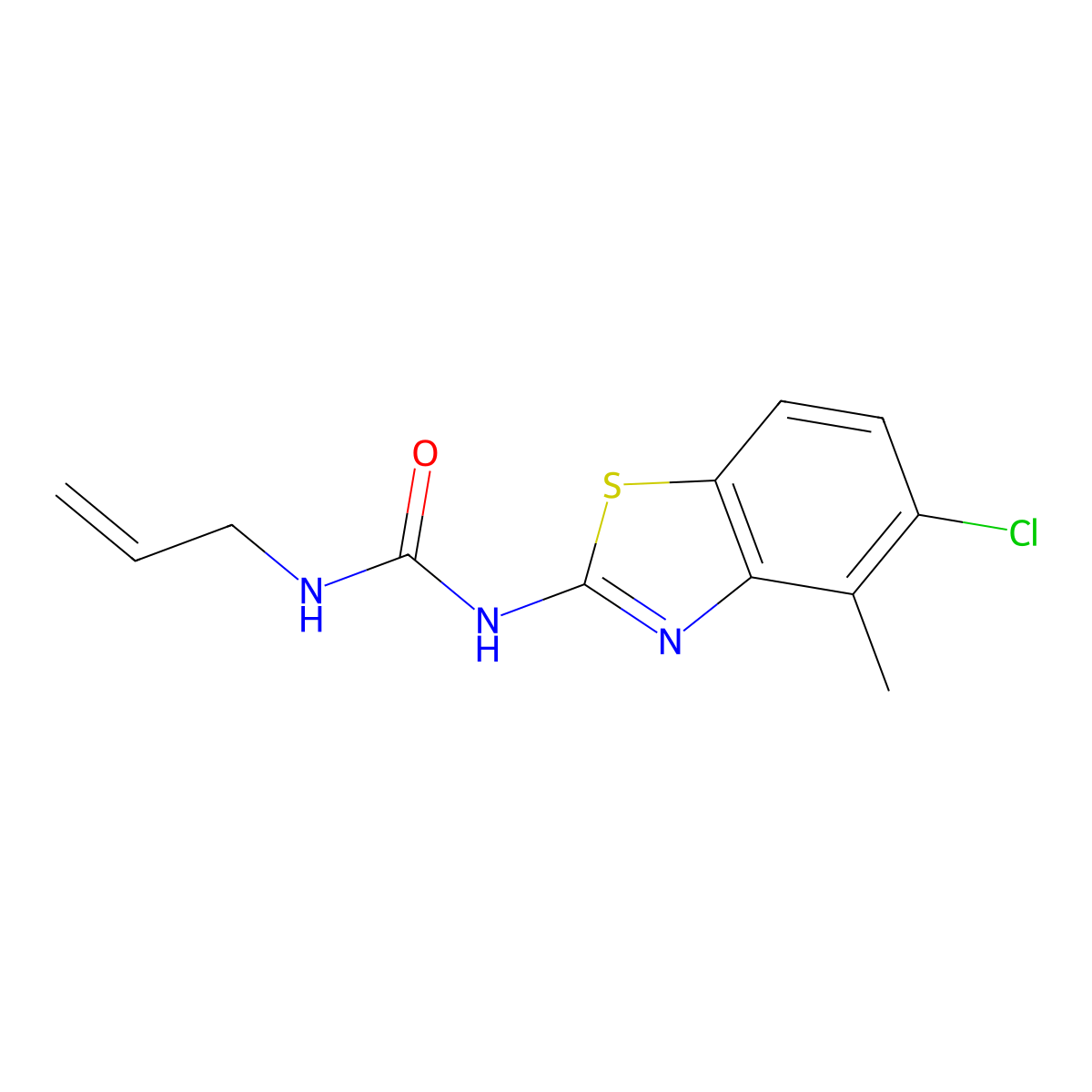 1-Allyl-3-(5-chloro-4-methylbenzo[d]thiazol-2-yl)urea molecular structure, CAS 1207025-81-7
