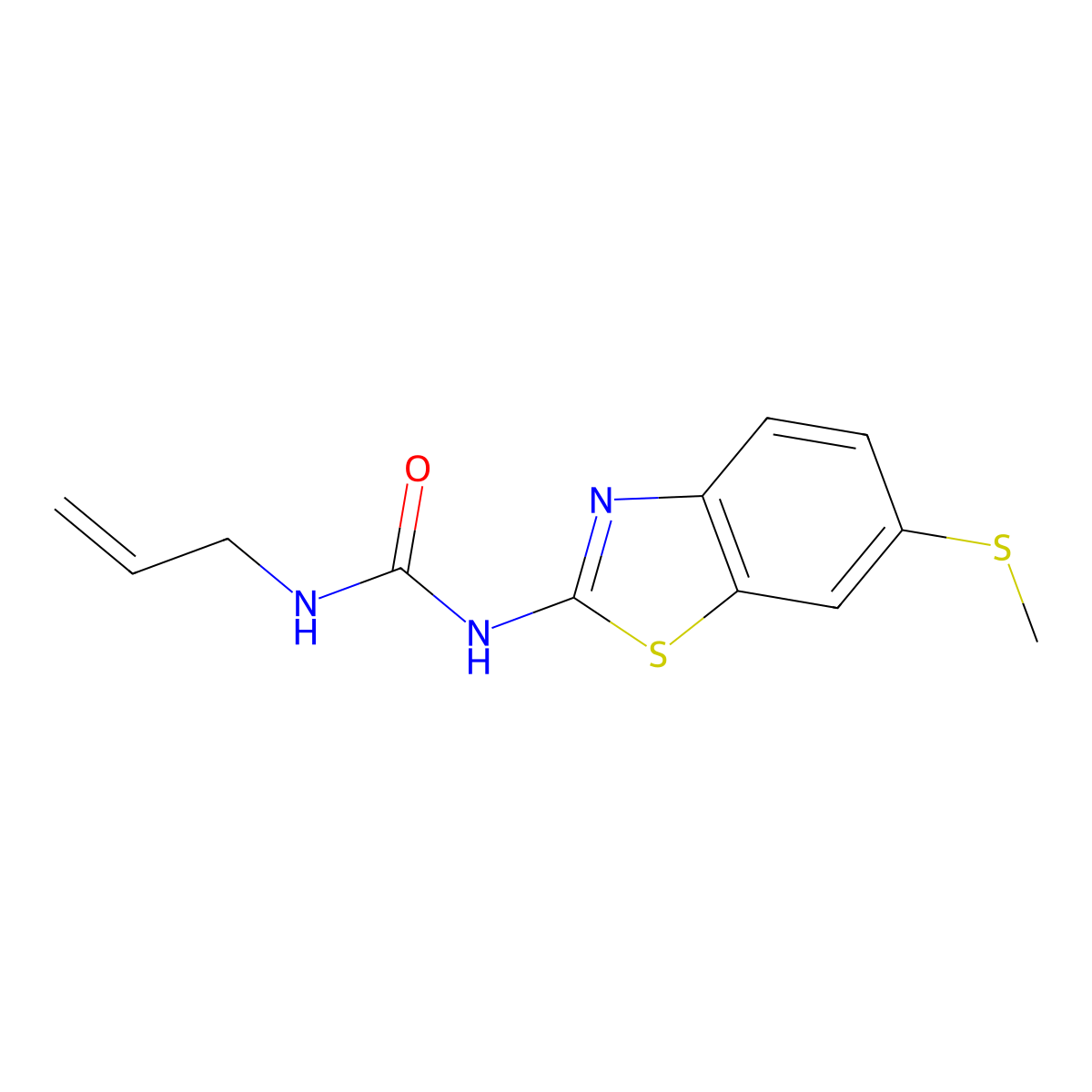 1-Allyl-3-(6-(methylthio)benzo[d]thiazol-2-yl)urea molecular structure, CAS 1207025-94-2