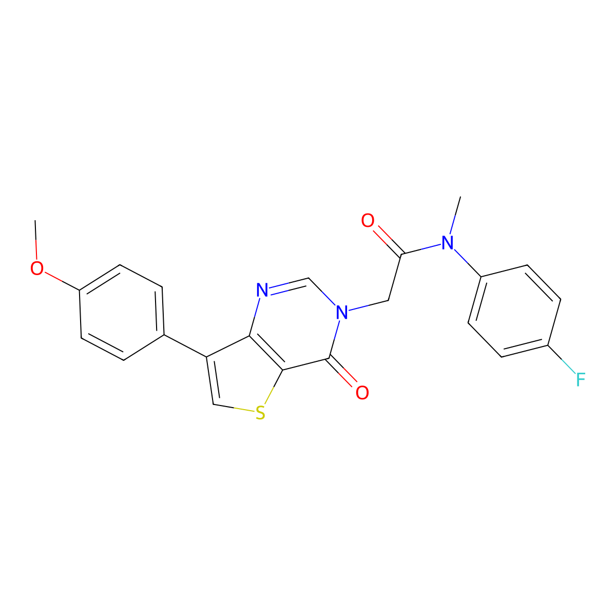 N-(4-fluorophenyl)-2-[7-(4-methoxyphenyl)-4-oxothieno[3,2-d]pyrimidin-3(4H)-yl]-N-methylacetamide molecular structure, CAS 1207025-95-3