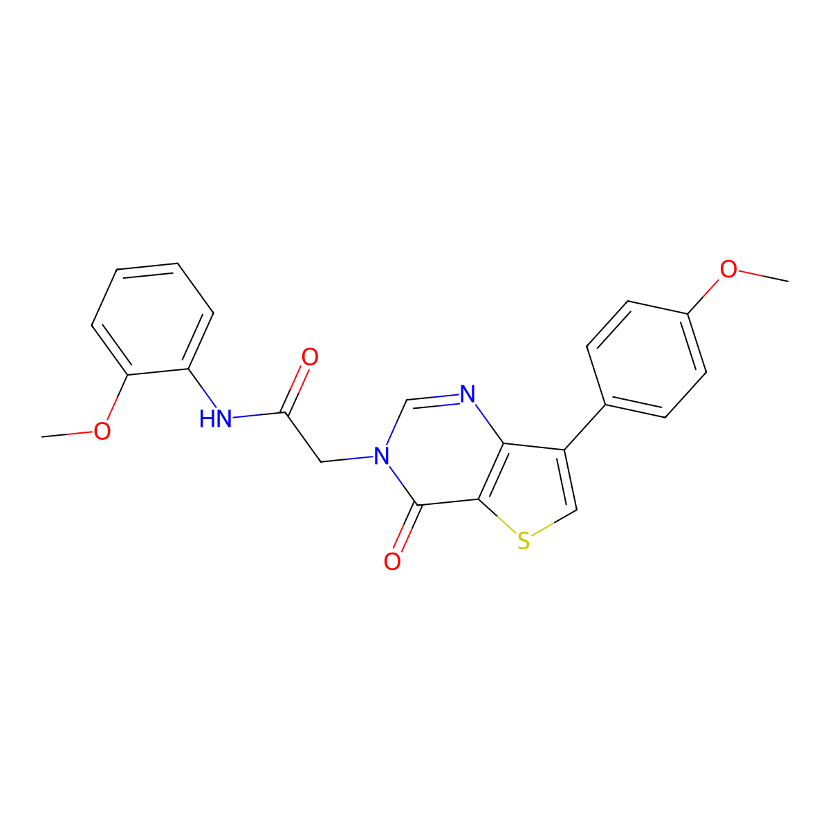 N-(2-methoxyphenyl)-2-[7-(4-methoxyphenyl)-4-oxothieno[3,2-d]pyrimidin-3(4H)-yl]acetamide molecular structure, CAS 1207026-10-5