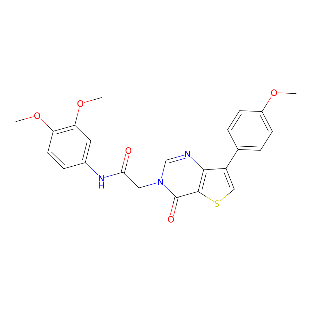 N-(3,4-dimethoxyphenyl)-2-[7-(4-methoxyphenyl)-4-oxo-3H,4H-thieno[3,2-d]pyrimidin-3-yl]acetamide molecular structure, CAS 1207026-21-8