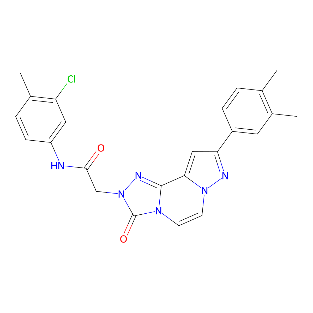 N-(3-chloro-4-methylphenyl)-2-[11-(3,4-dimethylphenyl)-5-oxo-3,4,6,9,10-pentaazatricyclo[7.3.0.0^{2,6}]dodeca-1(12),2,7,10-tetraen-4-yl]acetamide molecular structure, CAS 1207026-46-7