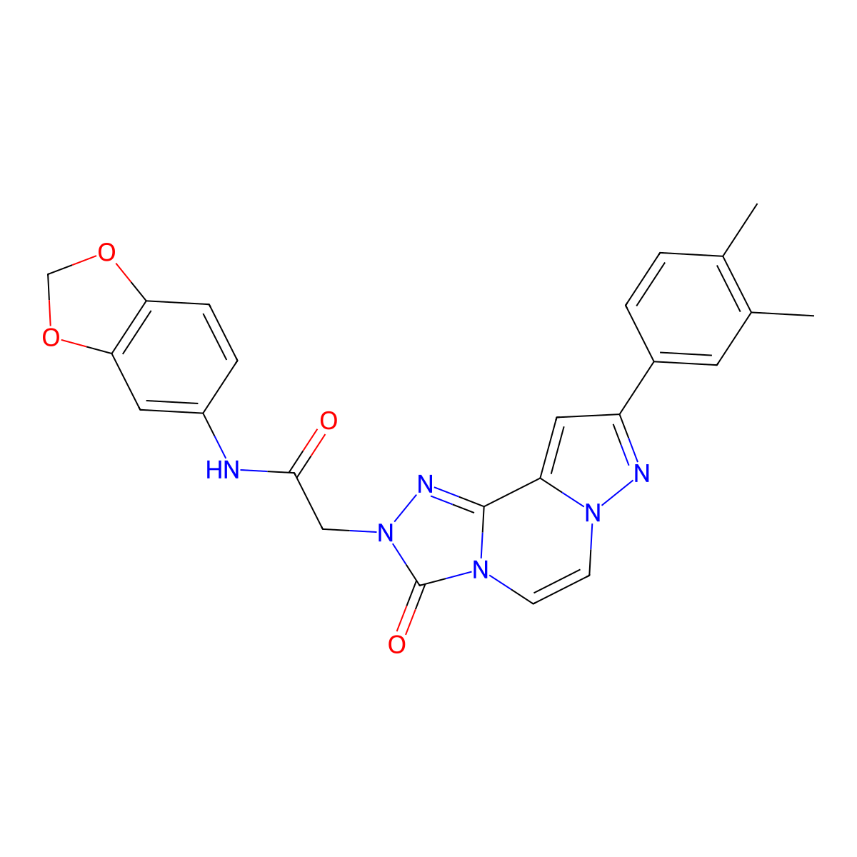 N-(2H-1,3-benzodioxol-5-yl)-2-[11-(3,4-dimethylphenyl)-5-oxo-3,4,6,9,10-pentaazatricyclo[7.3.0.0^{2,6}]dodeca-1(12),2,7,10-tetraen-4-yl]acetamide molecular structure, CAS 1207026-54-7