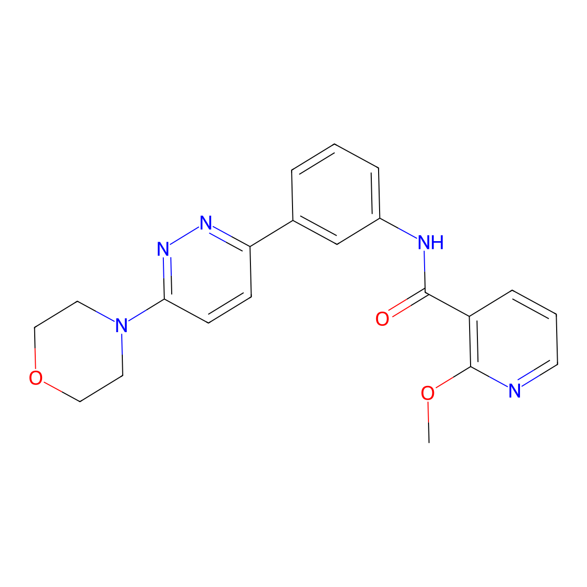 2-methoxy-N-(3-(6-morpholinopyridazin-3-yl)phenyl)nicotinamide molecular structure, CAS 1207026-57-0