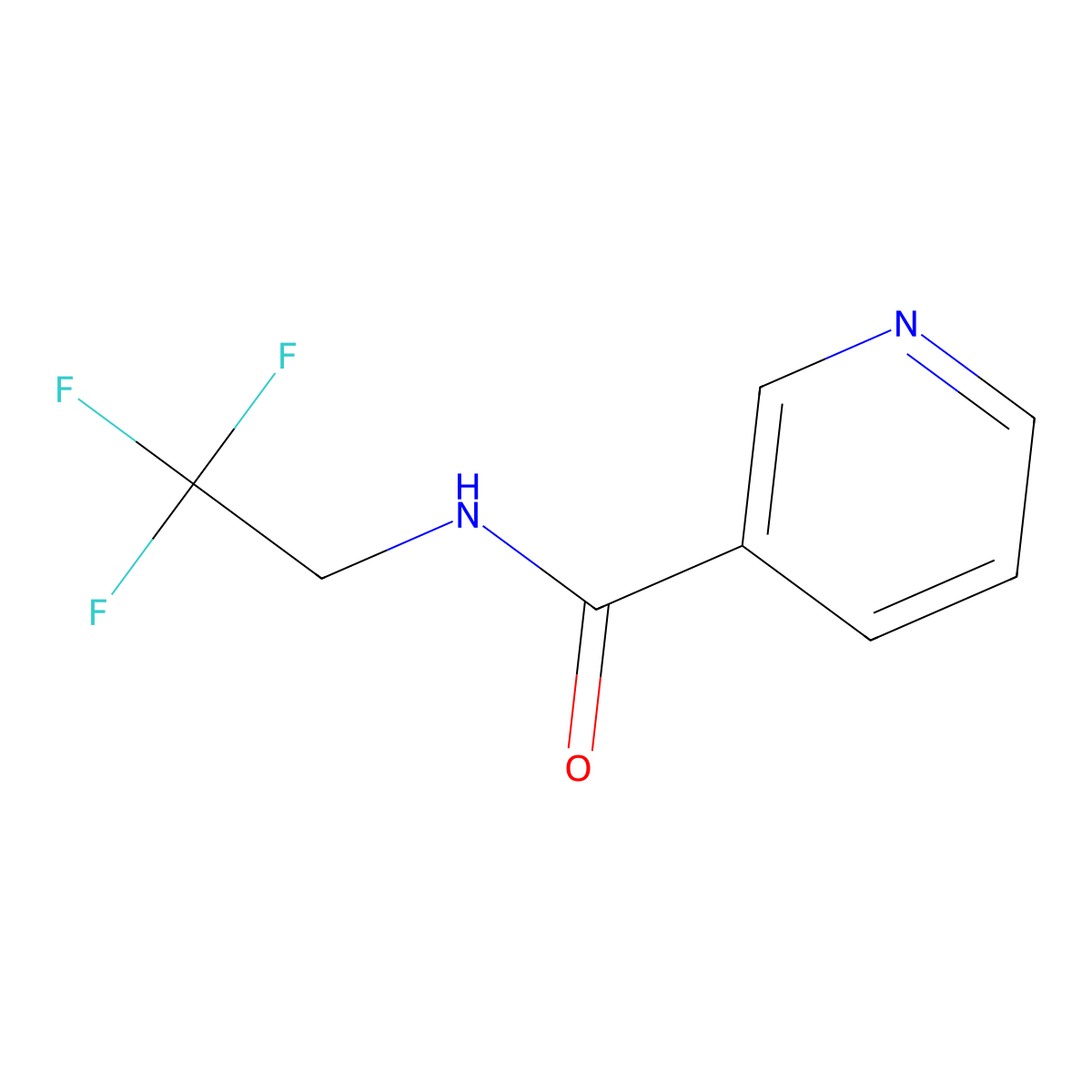 N-(2,2,2-trifluoroethyl)pyridine-3-carboxamide molecular structure, CAS 1207026-58-1