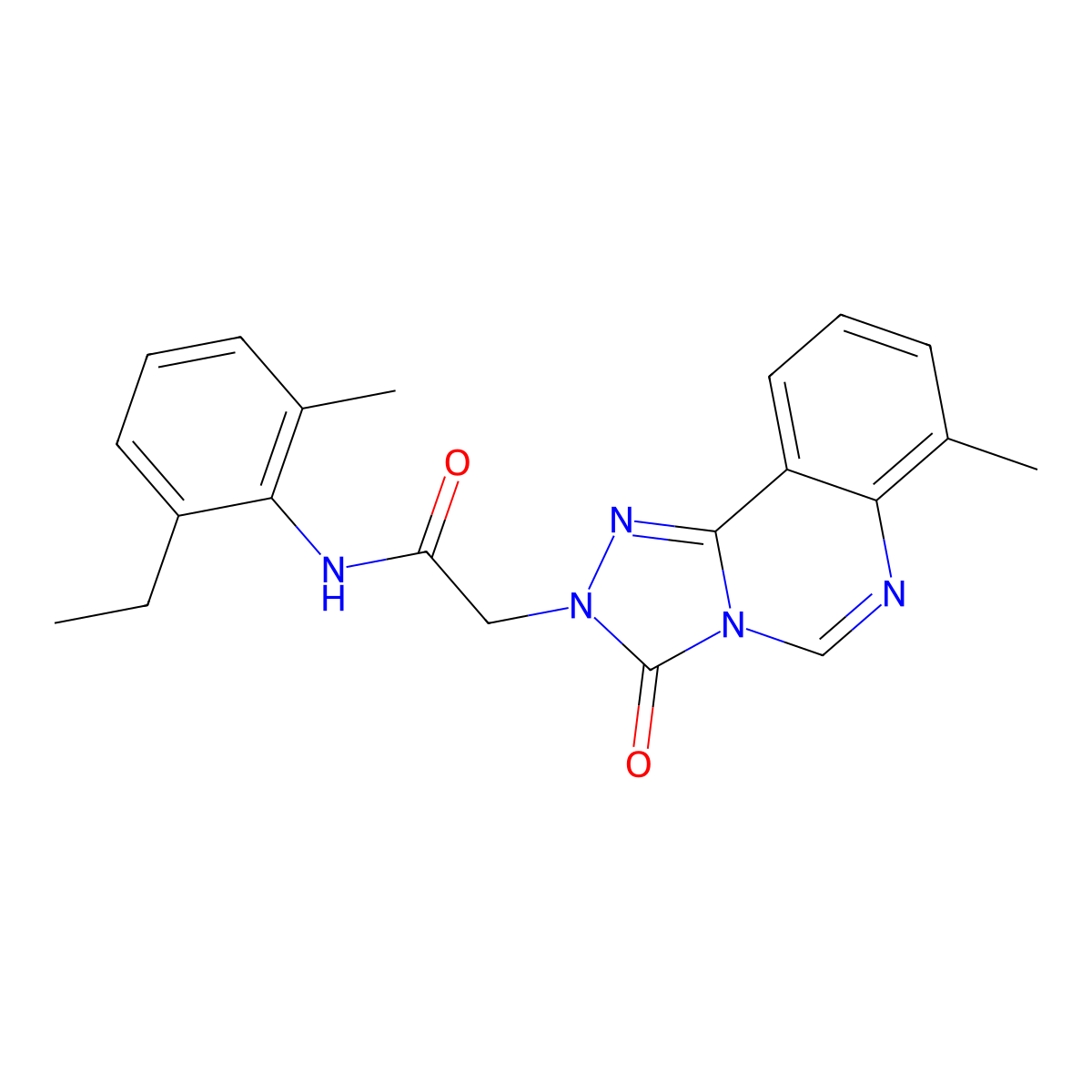 N-(2-ethyl-6-methylphenyl)-2-{7-methyl-3-oxo-2H,3H-[1,2,4]triazolo[4,3-c]quinazolin-2-yl}acetamide molecular structure, CAS 1207026-72-9