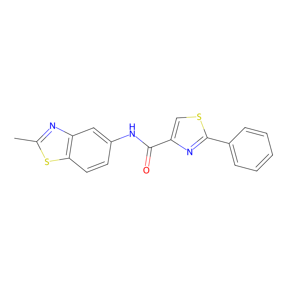 N-(2-methylbenzo[d]thiazol-5-yl)-2-phenylthiazole-4-carboxamide molecular structure, CAS 1207026-83-2