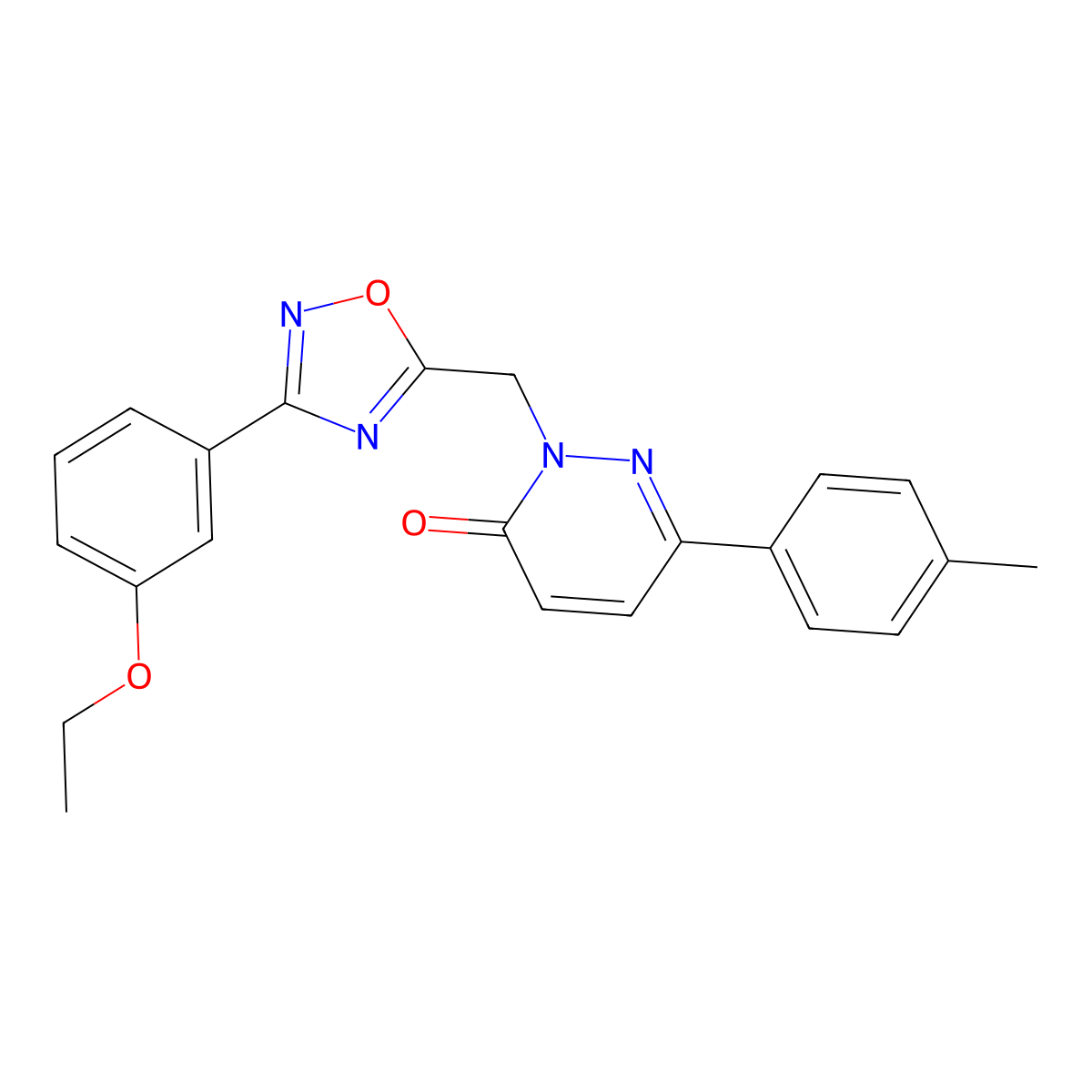 2-((3-(3-ethoxyphenyl)-1,2,4-oxadiazol-5-yl)methyl)-6-(p-tolyl)pyridazin-3(2H)-one molecular structure, CAS 1207026-84-3