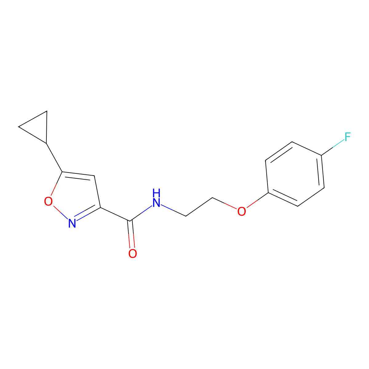 5-cyclopropyl-N-[2-(4-fluorophenoxy)ethyl]-1,2-oxazole-3-carboxamide molecular structure, CAS 1207027-11-9