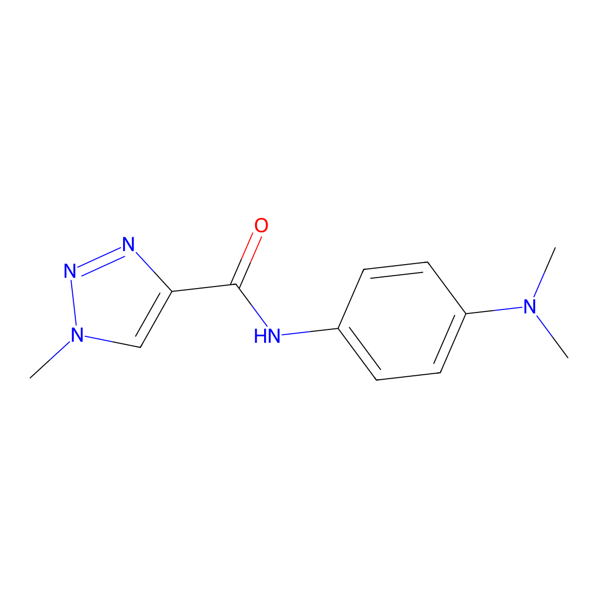 N-(4-(dimethylamino)phenyl)-1-methyl-1H-1,2,3-triazole-4-carboxamide molecular structure, CAS 1207027-26-6