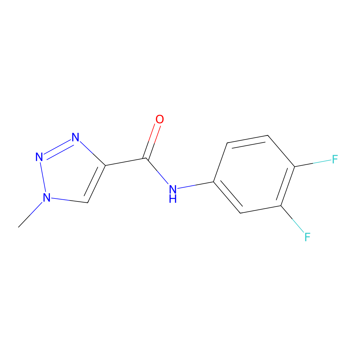 N-(3,4-difluorophenyl)-1-methyl-1H-1,2,3-triazole-4-carboxamide molecular structure, CAS 1207027-32-4