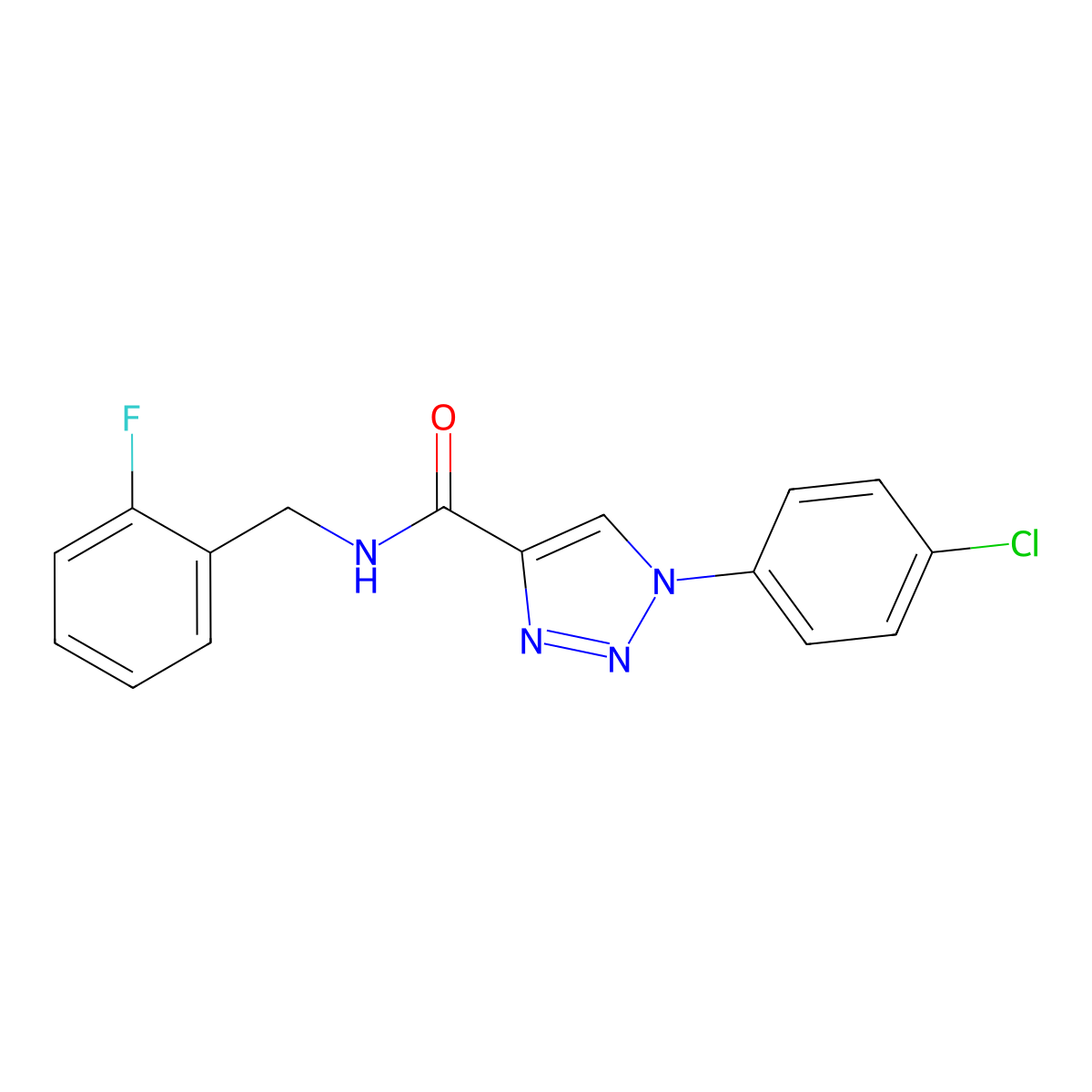 1-(4-chlorophenyl)-N-(2-fluorobenzyl)-1H-1,2,3-triazole-4-carboxamide molecular structure, CAS 1207027-35-7