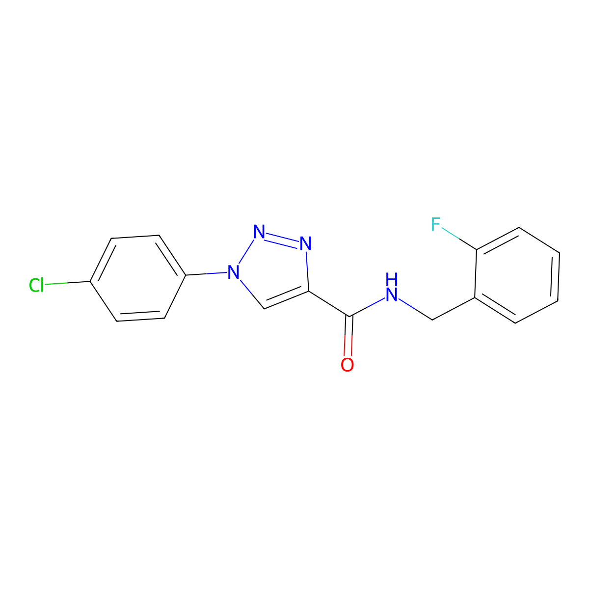 1-(4-chlorophenyl)-N-(2-fluorobenzyl)-1H-1,2,3-triazole-4-carboxamide molecular structure, CAS 1207027-35-7