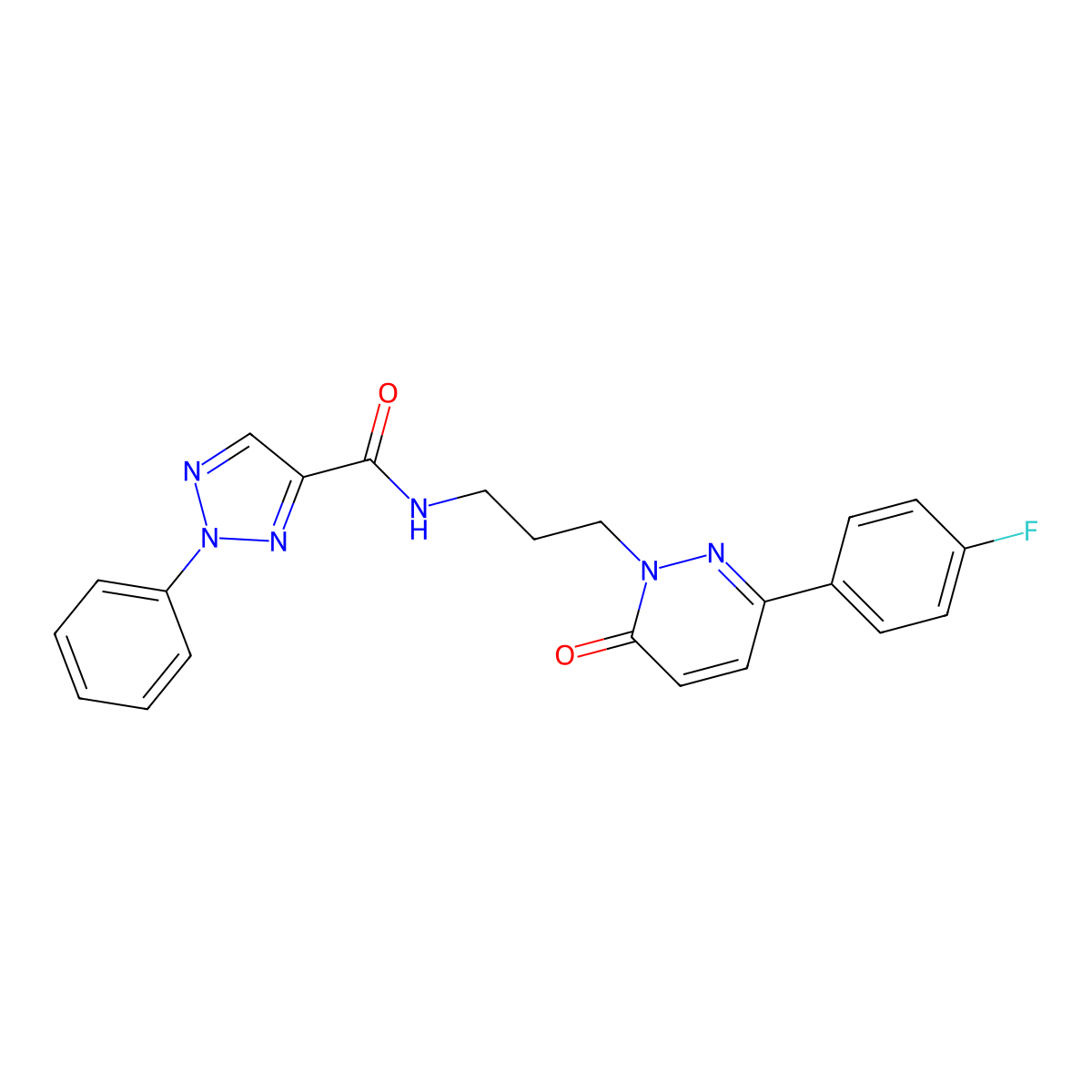 N-(3-(3-(4-fluorophenyl)-6-oxopyridazin-1(6H)-yl)propyl)-2-phenyl-2H-1,2,3-triazole-4-carboxamide molecular structure, CAS 1207028-24-7
