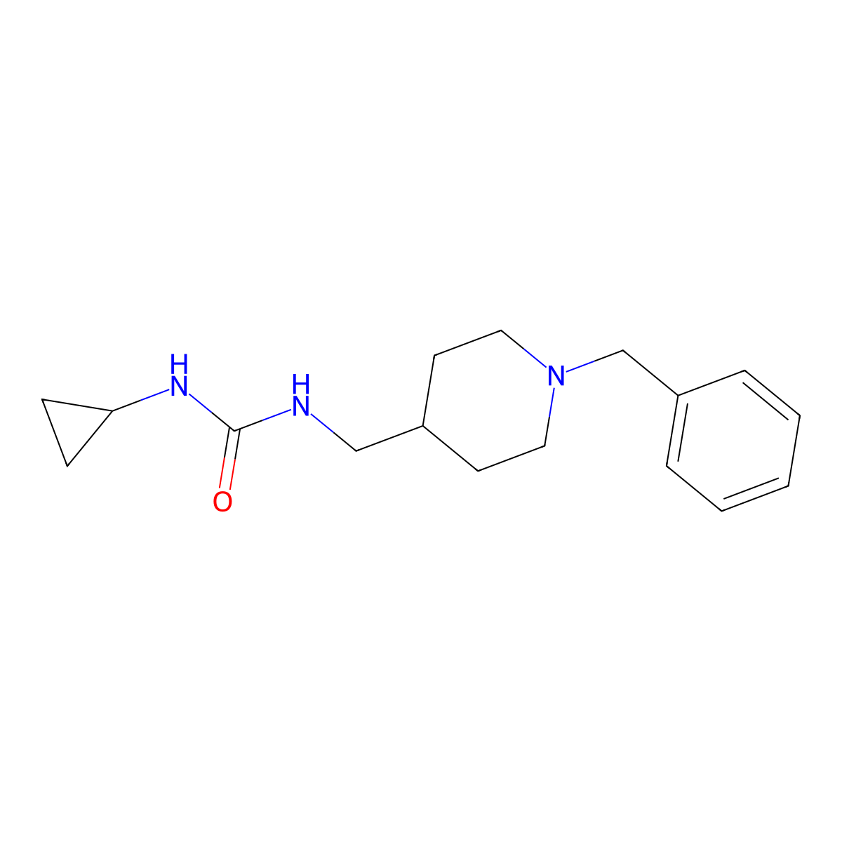 1-[(1-Benzylpiperidin-4-yl)methyl]-3-cyclopropylurea molecular structure, CAS 1207028-55-4