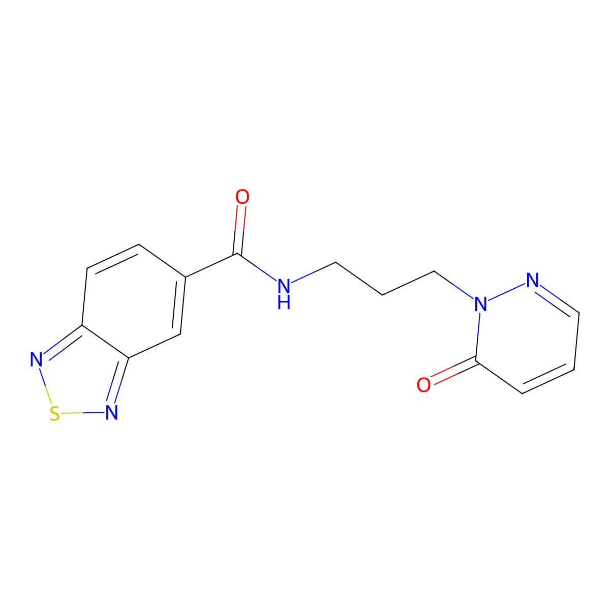 N-(3-(6-oxopyridazin-1(6H)-yl)propyl)benzo[c][1,2,5]thiadiazole-5-carboxamide molecular structure, CAS 1207028-56-5