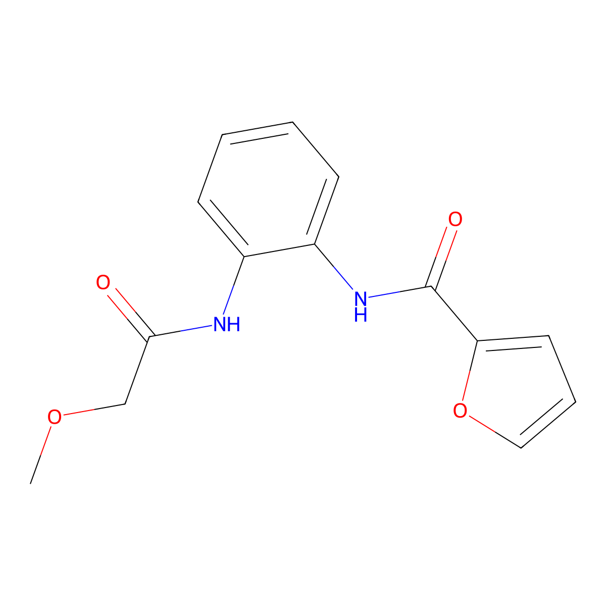 N-(2-(2-methoxyacetamido)phenyl)furan-2-carboxamide molecular structure, CAS 1207029-15-9