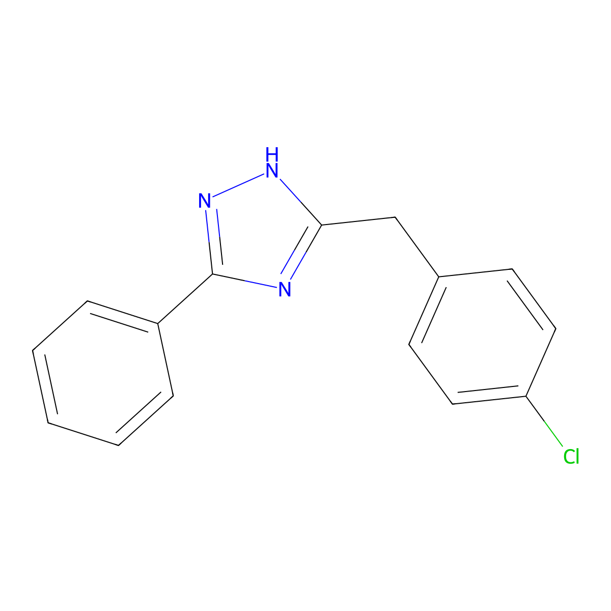 3-(4-chlorobenzyl)-5-phenyl-1H-1,2,4-triazole molecular structure, CAS 1207029-19-3