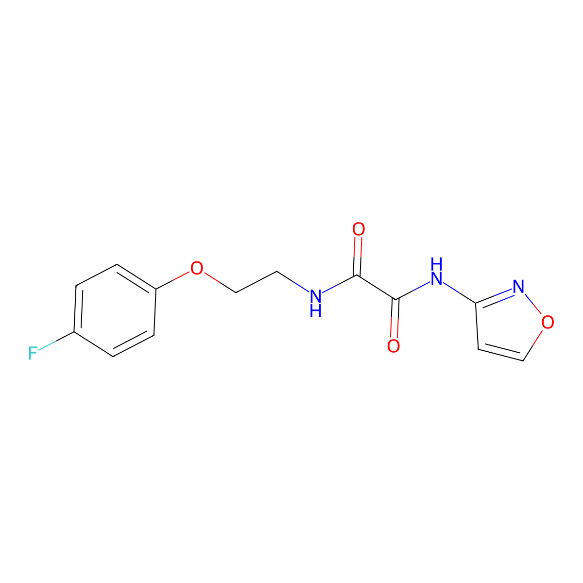 N1-(2-(4-fluorophenoxy)ethyl)-N2-(isoxazol-3-yl)oxalamide molecular structure, CAS 1207029-25-1