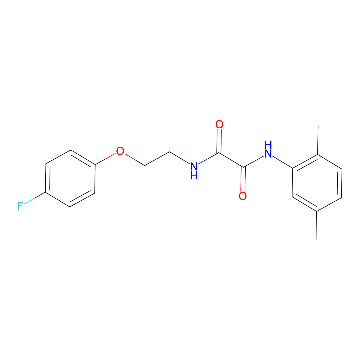 N1-(2,5-dimethylphenyl)-N2-(2-(4-fluorophenoxy)ethyl)oxalamide molecular structure, CAS 1207029-27-3