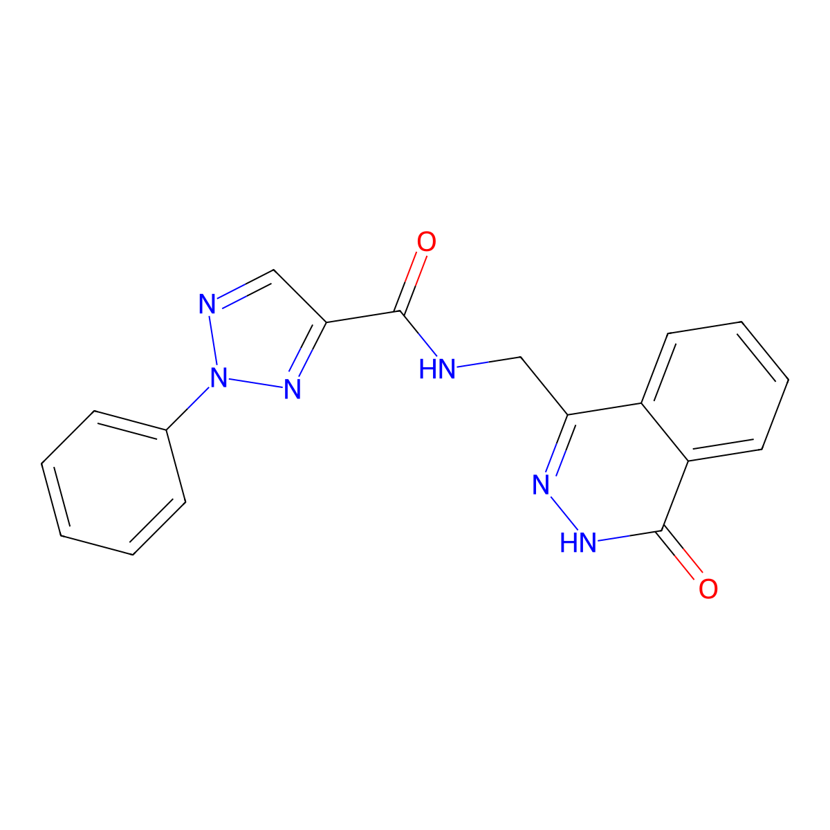 N-((4-oxo-3,4-dihydrophthalazin-1-yl)methyl)-2-phenyl-2H-1,2,3-triazole-4-carboxamide molecular structure, CAS 1207029-58-0