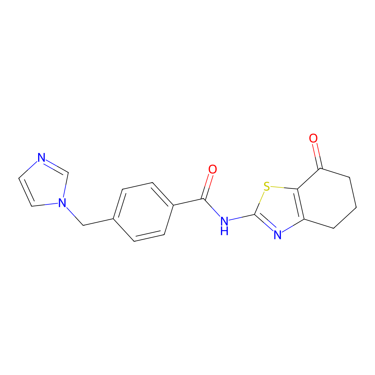 4-((1H-imidazol-1-yl)methyl)-N-(7-oxo-4,5,6,7-tetrahydrobenzo[d]thiazol-2-yl)benzamide molecular structure, CAS 1207029-68-2