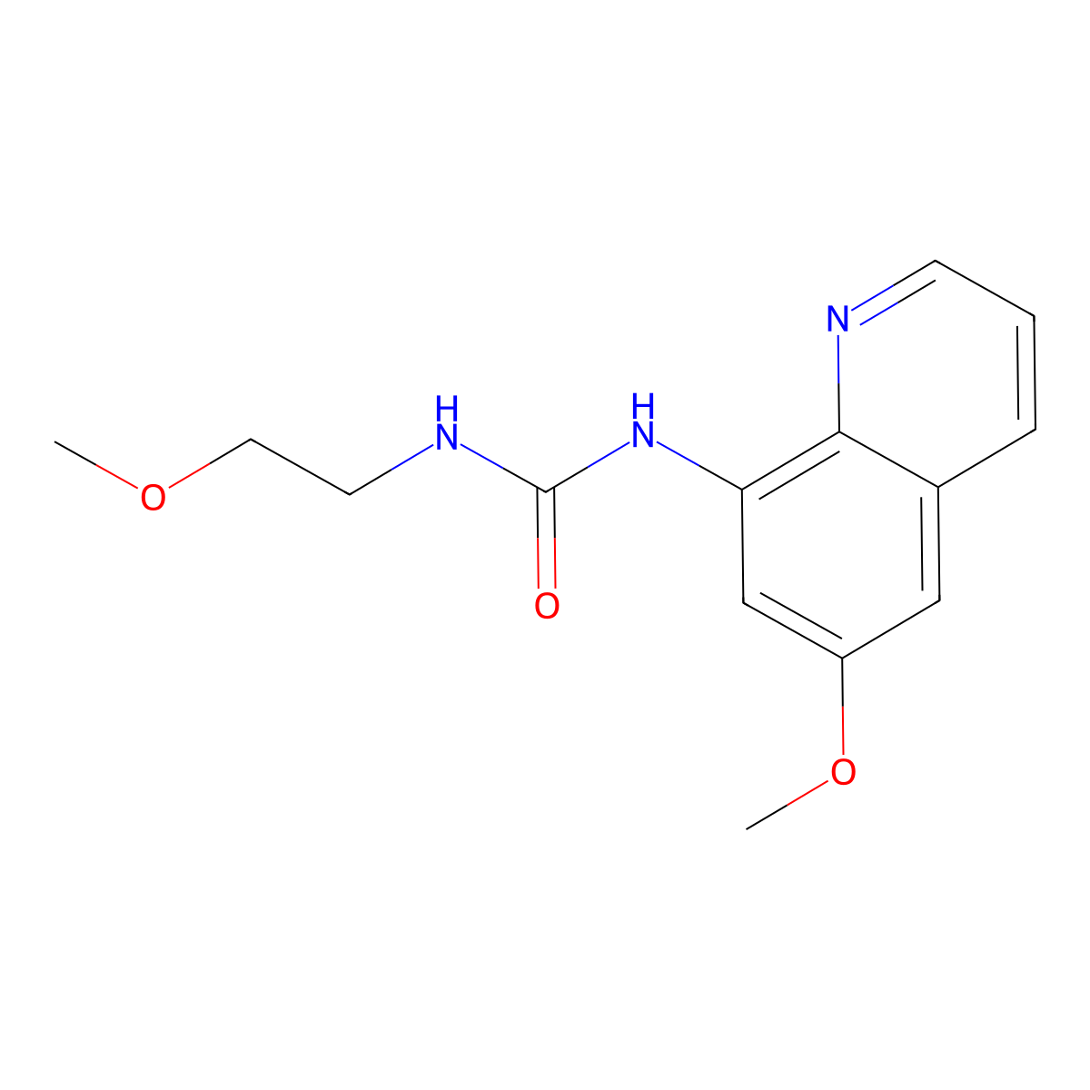 1-(2-Methoxyethyl)-3-(6-methoxyquinolin-8-yl)urea molecular structure, CAS 1207030-12-3